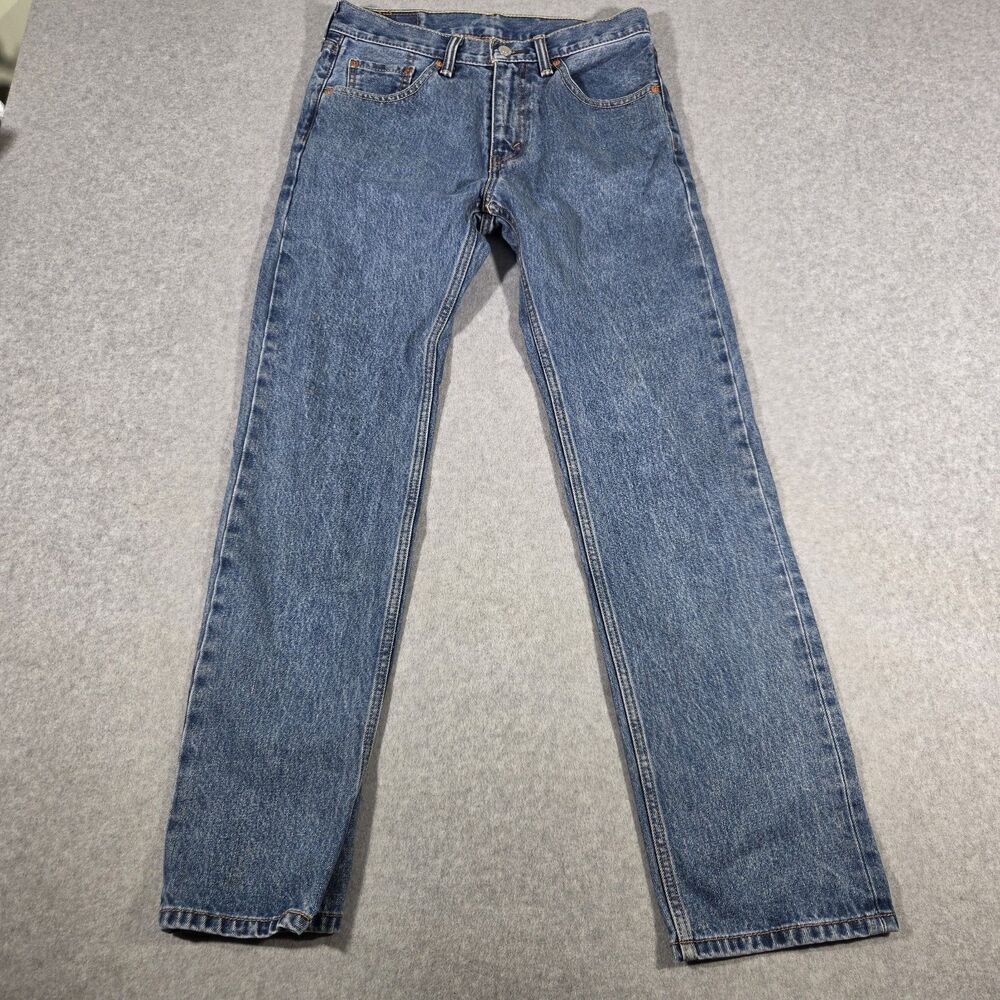 Levi's 505 Men's Regular Fit Straight Leg Jeans W30 L32 Medium Wash Blue Denim